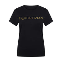 This is an image of a horse riding tshirt or horse riding wear