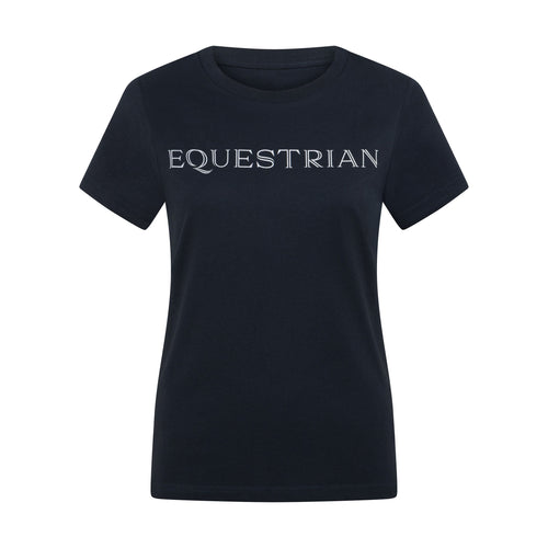 Foil Printed Equestrian Short Sleeve T-Shirt