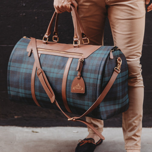 This is an image of a garment duffle bag